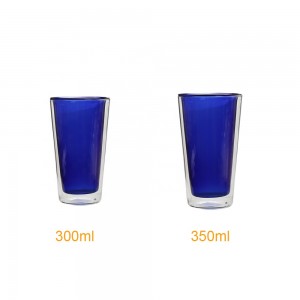 High Borosilicate Glass Double Wall Glass Coffee Cup colorful glass Hot Promotion