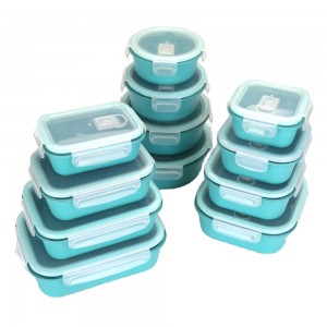 glass kitchen lunch box with lock/leak proof microwave glass lunch box/glass food container