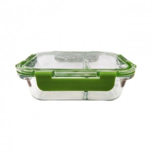 Hot Promotion Different Capacity Glass Lunch Box Compartment With Lid