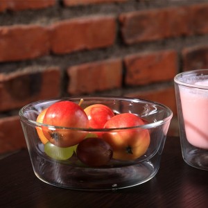 glass coffee cups/ice cream/fruit salad double wall cups