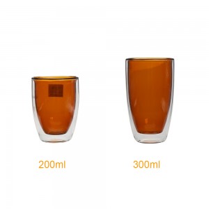 High Borosilicate Glass Double Wall Glass Coffee Cup colorful glass Hot Promotion