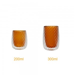 High Borosilicate Glass Double Wall Glass Coffee Cup colorful glass Hot Promotion