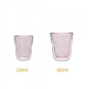 High Borosilicate Glass Double Wall Glass Coffee Cup colorful glass Hot Promotion