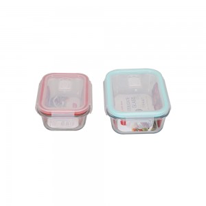 High Borosilicate Glass Preservation Box With PP Plastic Locked Lid and vent