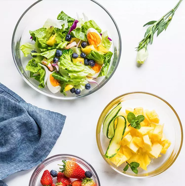 clear glass bowls / glass fruit bowl / glass dishes bowl