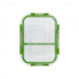 Hot Promotion Different Capacity Glass Lunch Box Compartment With Lid