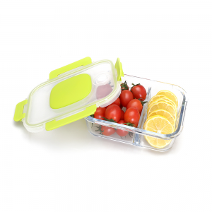 Wholesale High Borosilicate Glass Food Container With Vacuum Lid Food Preservation Can Be Customized Color