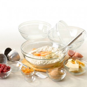 shallow glass dish / mixing bowl lids / clear glass salad bowls