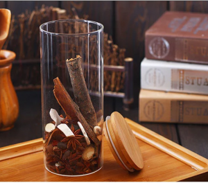 Round Glass Jars With Bamboo Lids